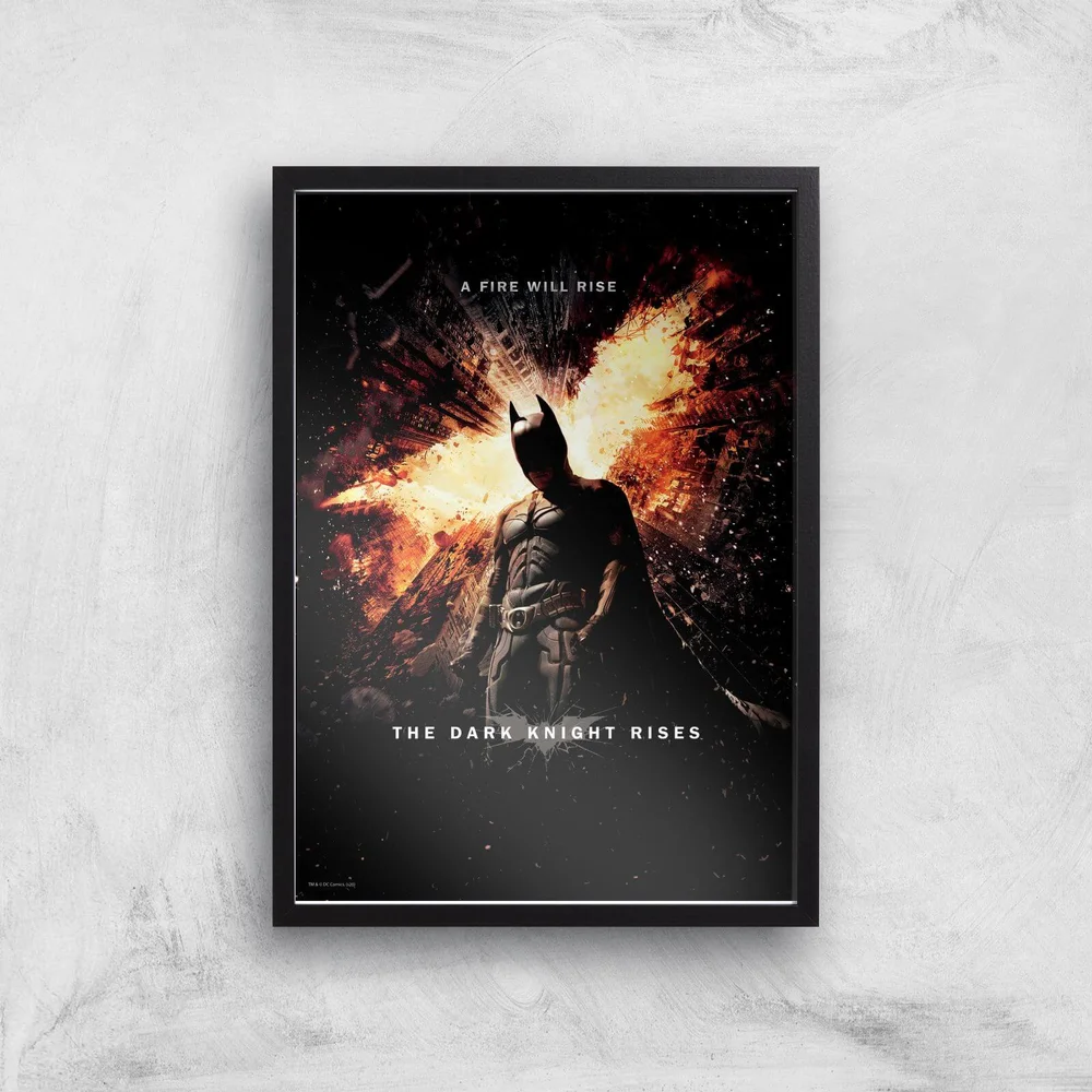 The Dark Knight Rises Giclee Art Print - A2 - Black Frame Bild 1