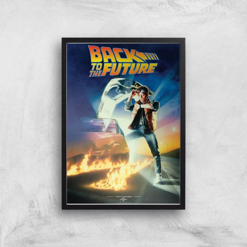 Back To The Future Part 1 Giclee Art Print - A3 - Black Frame Bild 1