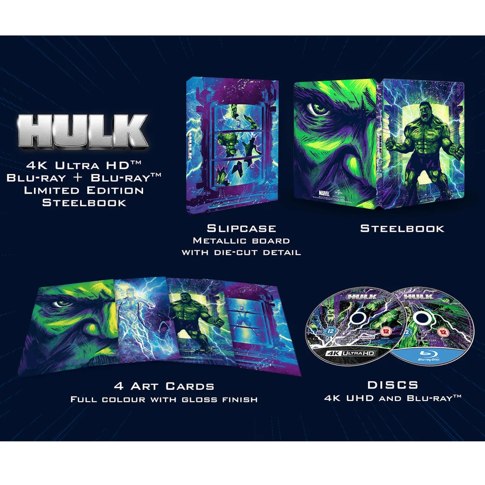 Hulk (2003) - Zavvi Exclusive 4K Ultra HD Steelbook (Inklusive 2D Blu-ray) Bild 1