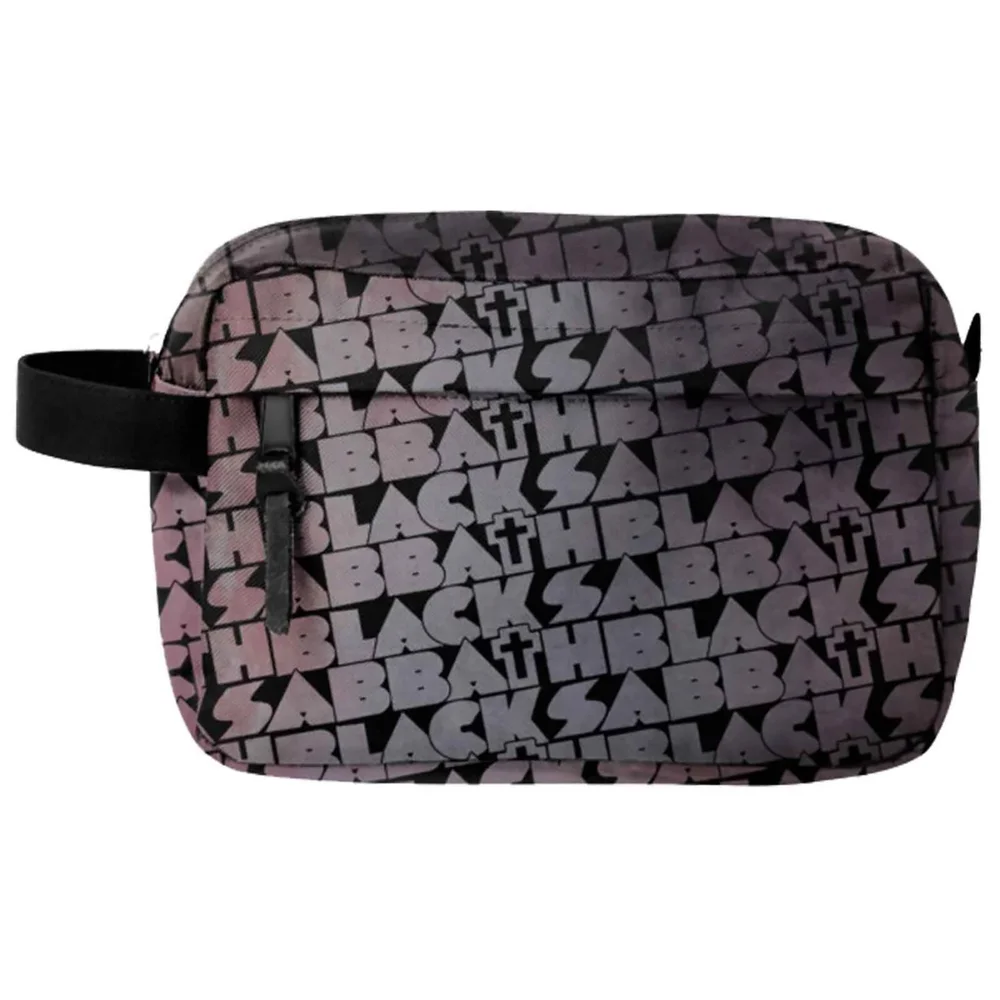 Rocksax Black Sabbath Distress Cross Wash Bag Bild 1