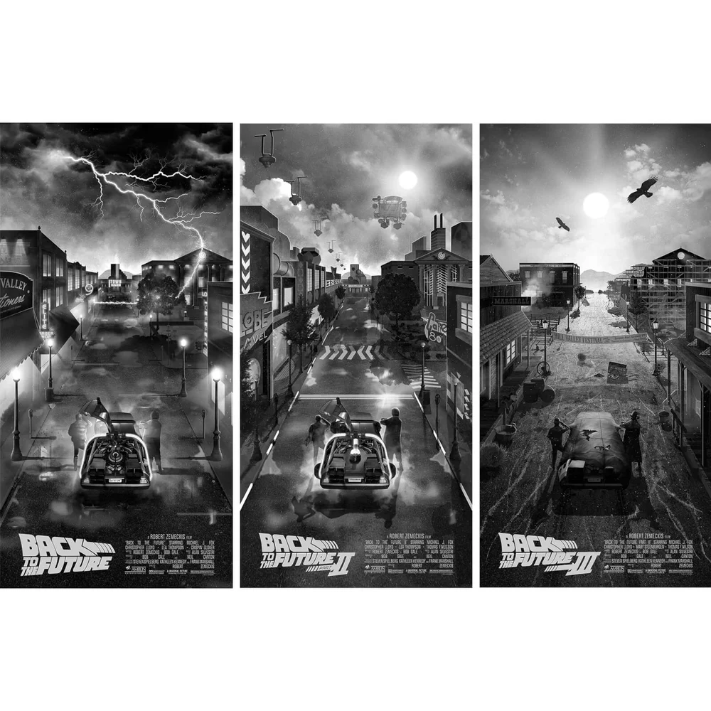 Back To The Future Screenprint Art Set by Ben Harman Bild 1
