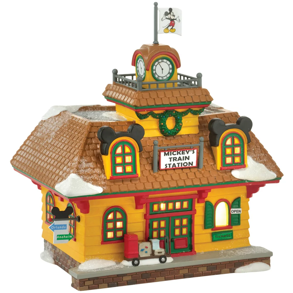 Disney Village Mickey's Holiday Train Station - UK Adaptor 18.5cm Bild 1