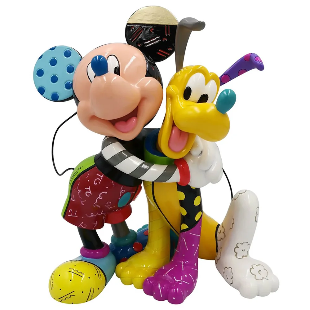 Disney by Romero Britto Mickey Mouse with Pluto Figurine 20cm Bild 1