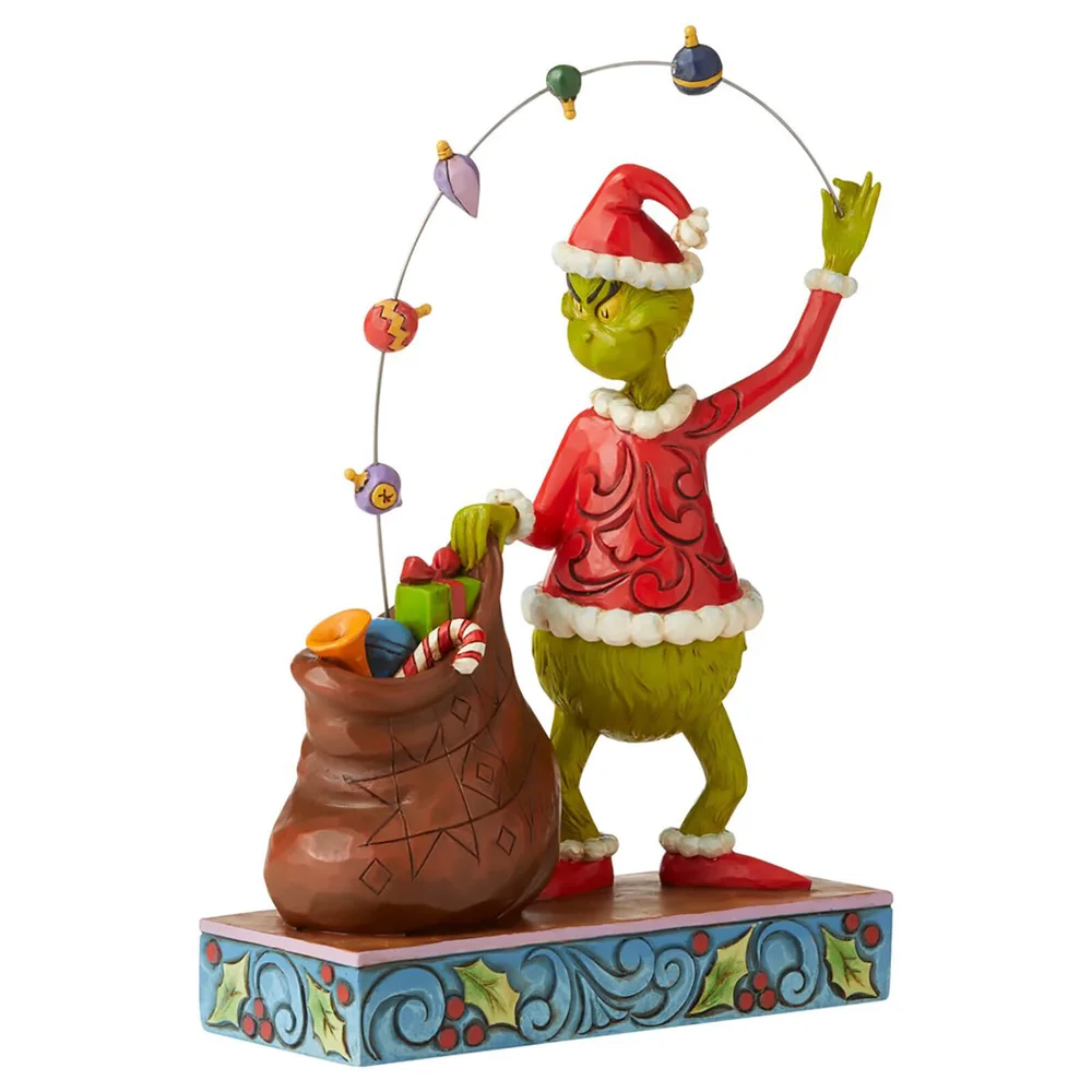 The Grinch by Jim Shore Grinch Juggling Ornaments Into A Bag Figur 22 cm Bild 1