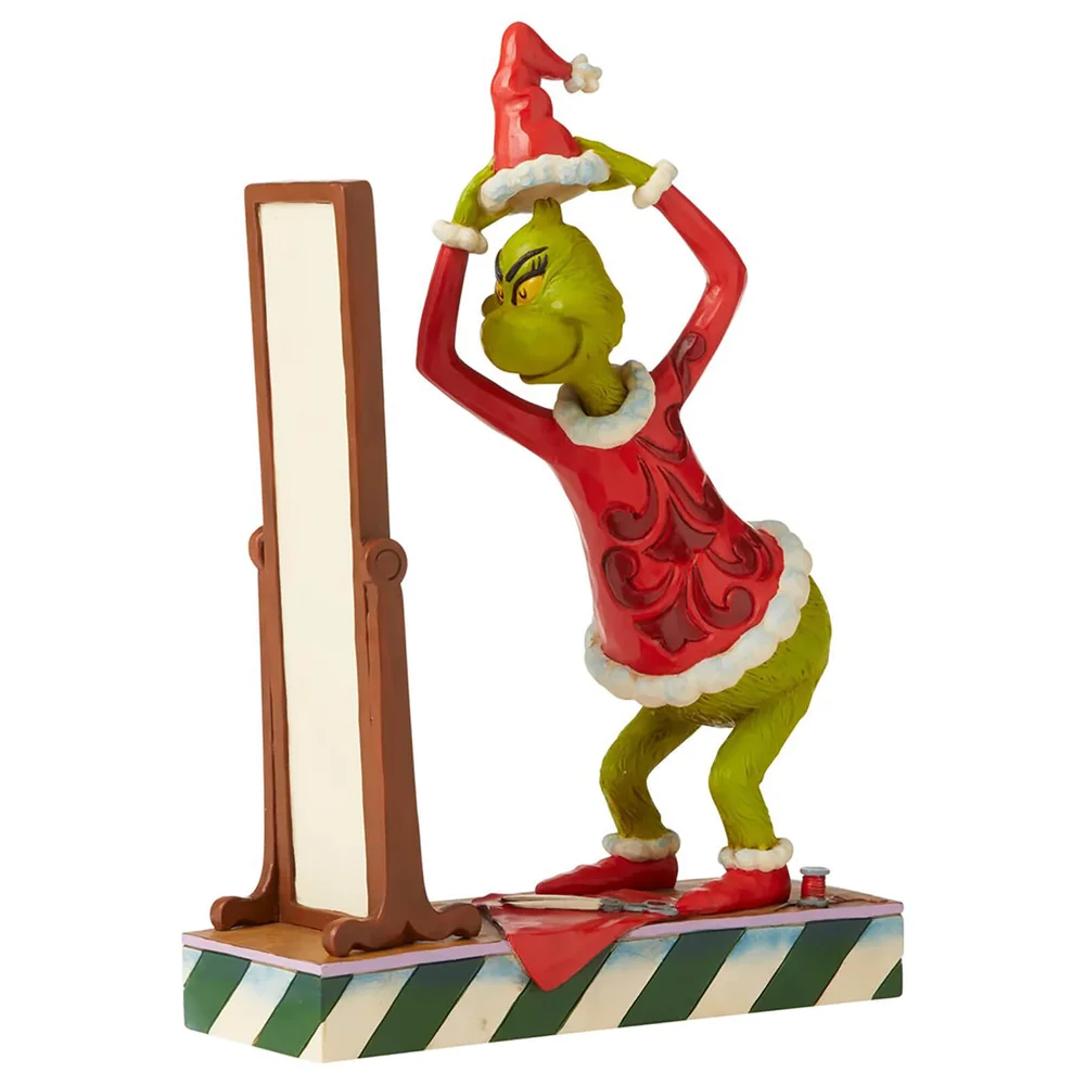 The Grinch by Jim Shore Grinch Getting Dressed in Santa Suit Figur 22,5 cm Bild 1