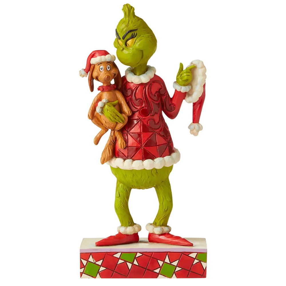 The Grinch by Jim Shore Grinch with Max Under His Arm Figurine 19.5cm Bild 1