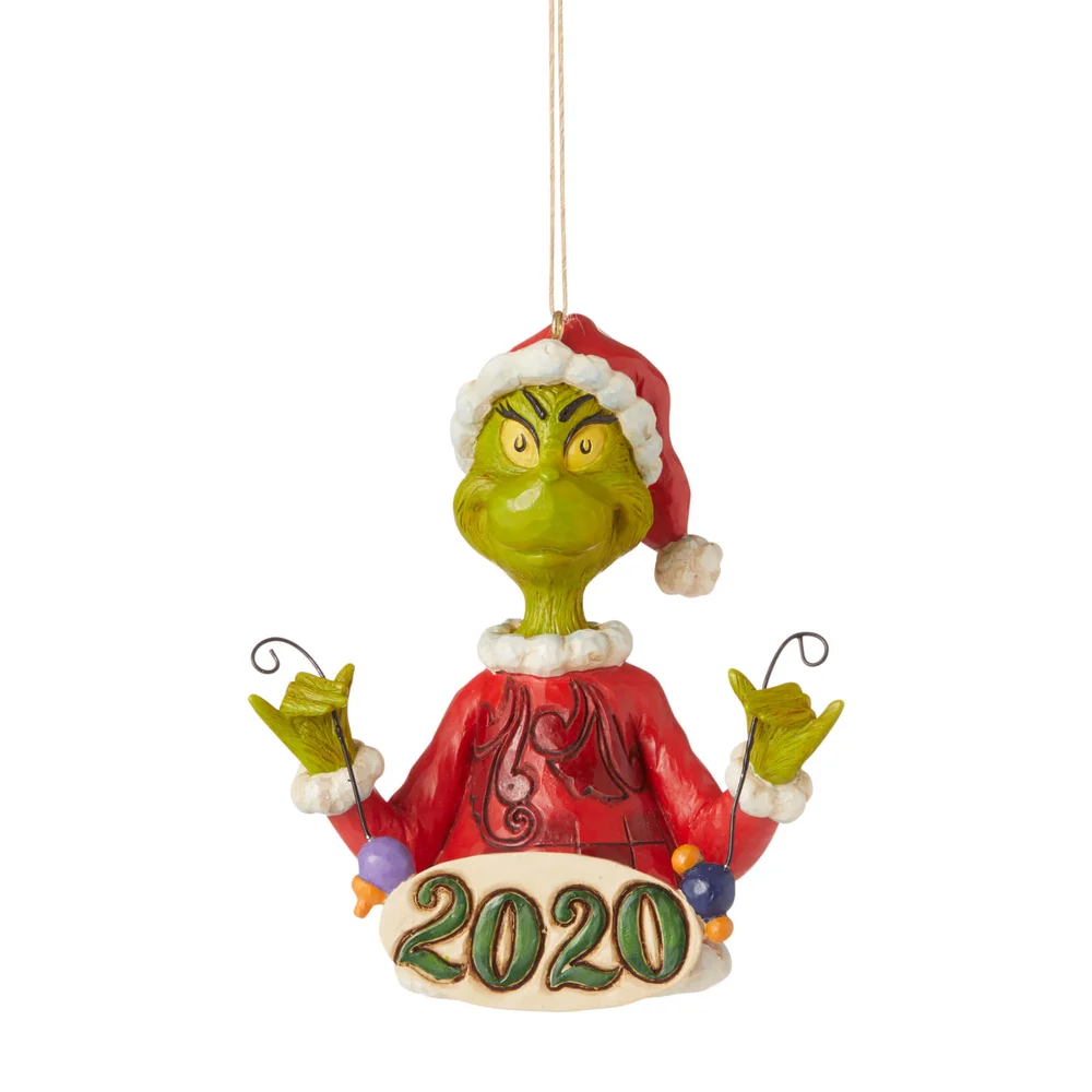 The Grinch by Jim Shore Grinch Holding String of Ornaments (Hanging Ornament) 11.5cm Bild 1