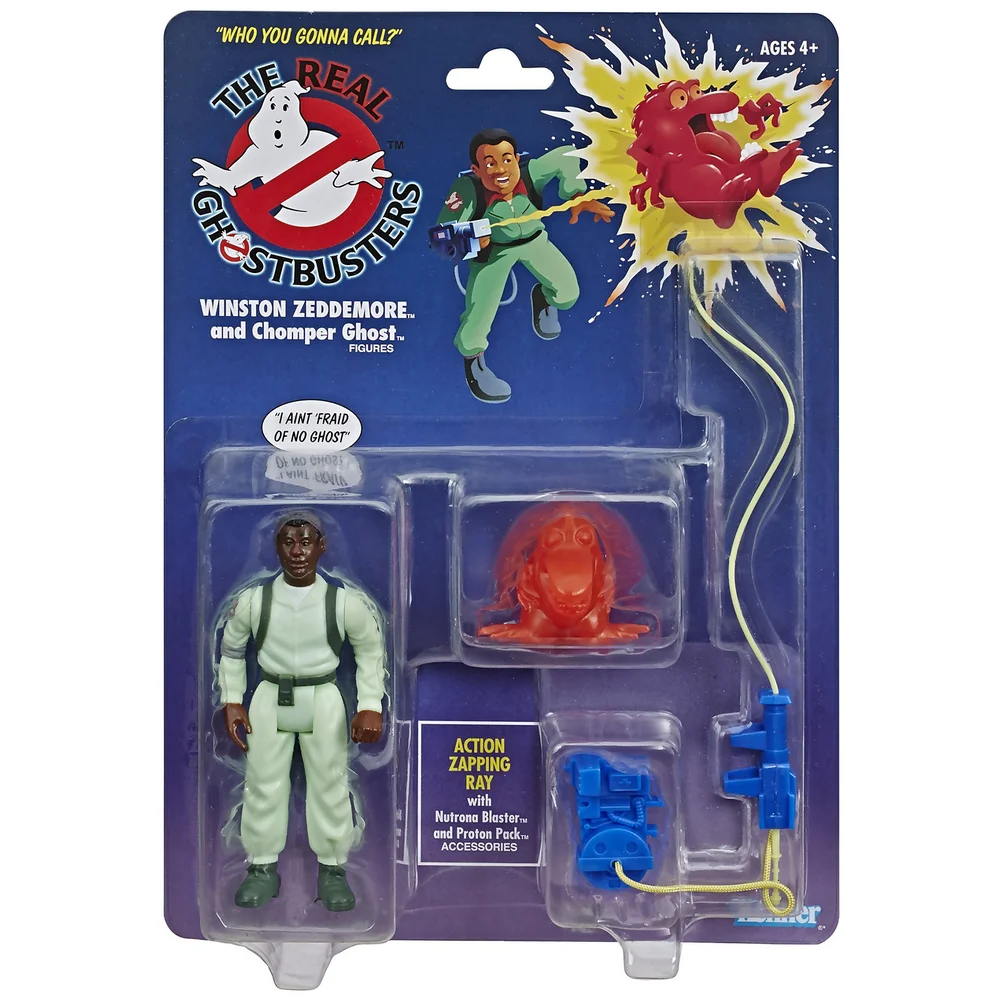 Hasbro Ghostbusters Kenner Classics Winston Zeddemore und Chomper Ghost Retro Actionfigur Bild 1