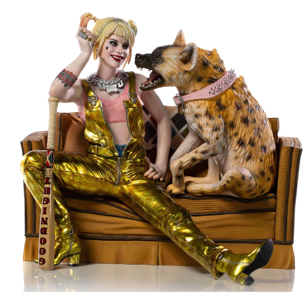 Iron Studios Birds of Prey Deluxe Art Figur im Maßstab 1:10 Harley Quinn & Bruce 13 cm Bild 1