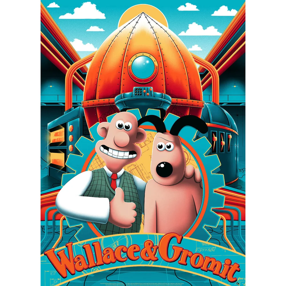 Wallace und Gromit Lithographie von Arno Kiss Bild 1