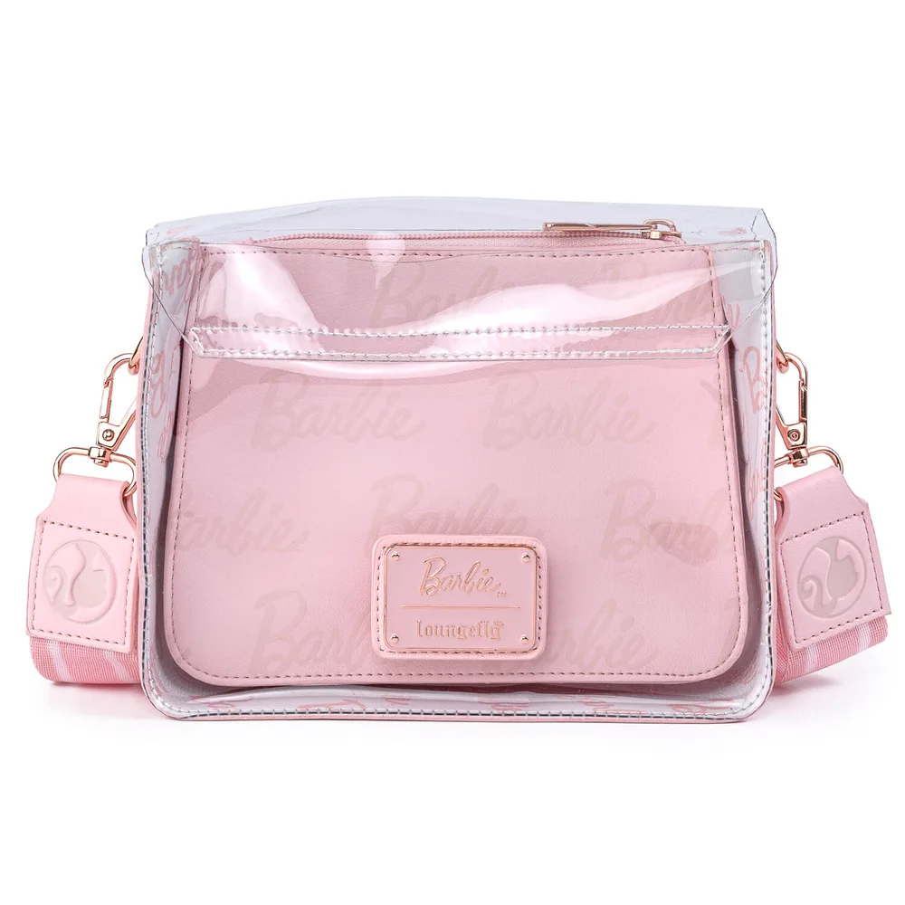 Loungefly Barbie Umhängetasche mit Verschluss in Roségold Bild 1