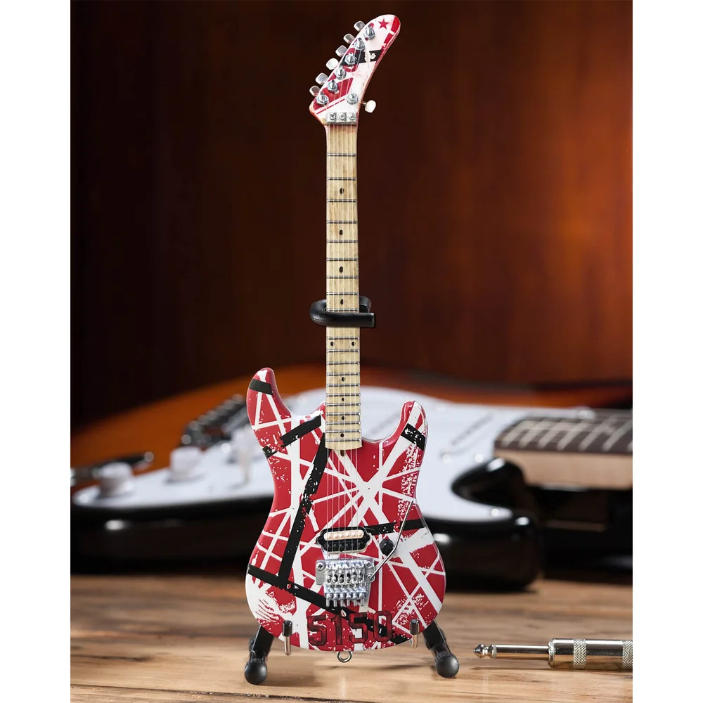 Axe Heaven Van Halen EVH Striped 5150 Miniature Guitar Replica Bild 1