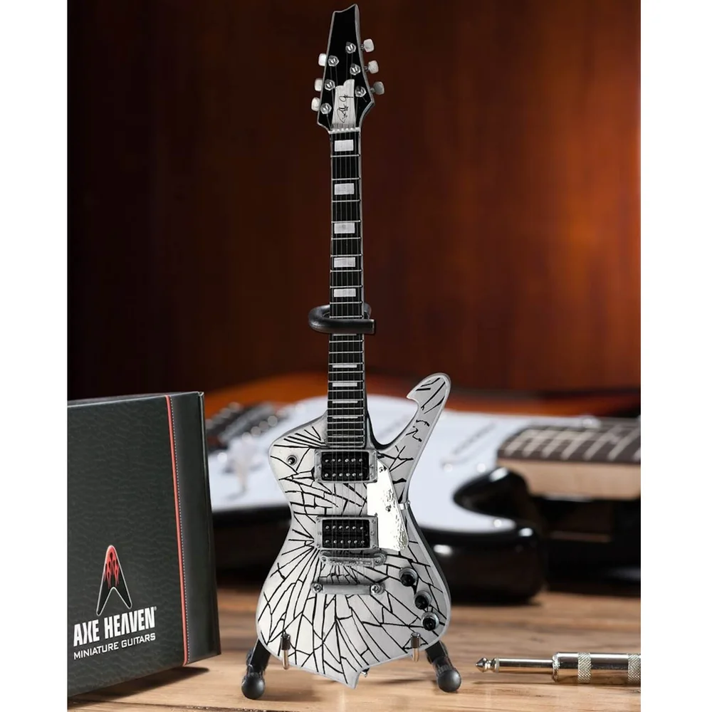 Axe Heaven KISS Paul Stanley Cracked Mirror Iceman Miniatur-Gitarre-Replik Bild 1