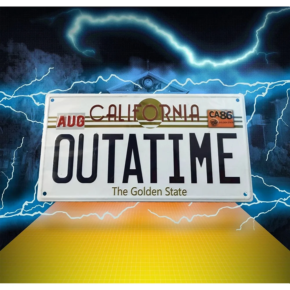 Back to the Future Embossed Metal Sign Bild 1