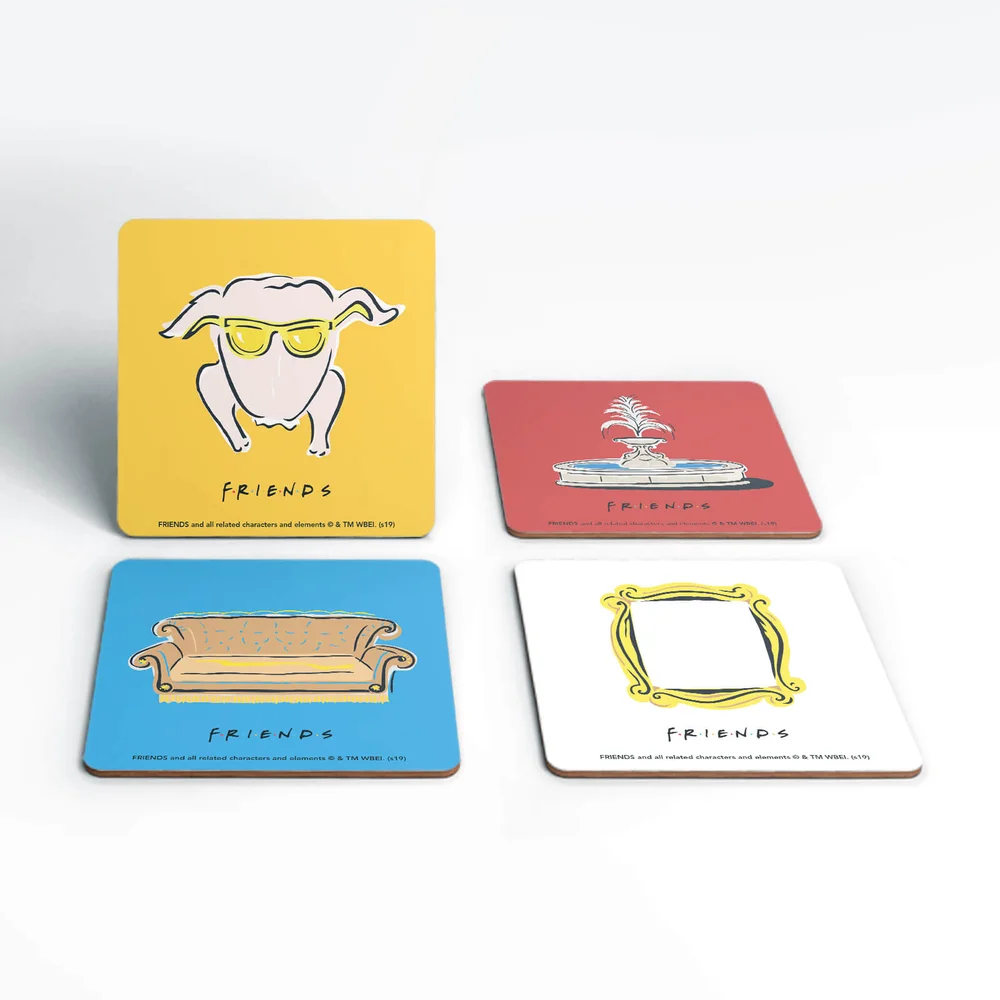 Friends Icons Square Coaster Set Bild 1