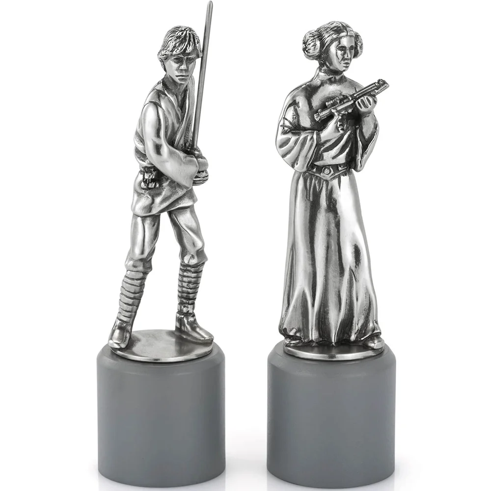 Royal Selagnor Star Wars Zinn Schachfiguren - Luke & Leia (König/ Königin) Bild 1