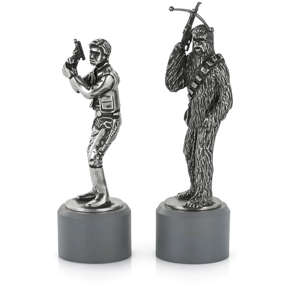 Royal Selangor Star Wars Schachfiguren aus Zinn - Han Solo und Chewbacca (Läufer) Bild 1