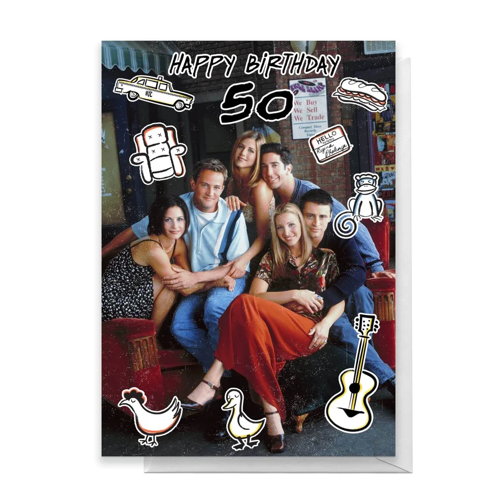 Friends Birthday 50th Greetings Card - Large Card Bild 1