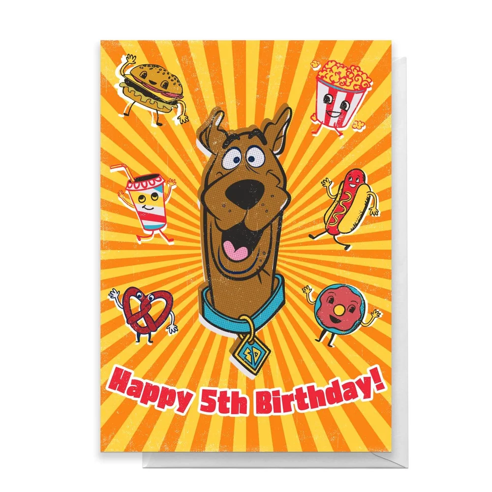 Scooby Doo 5th Birthday Greetings Card - Standard Card Bild 1