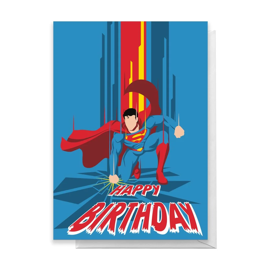 Superman Happy Birthday Greetings Card - Standard Card Bild 1