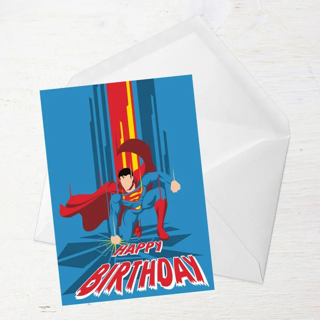 Superman Happy Birthday Greetings Card