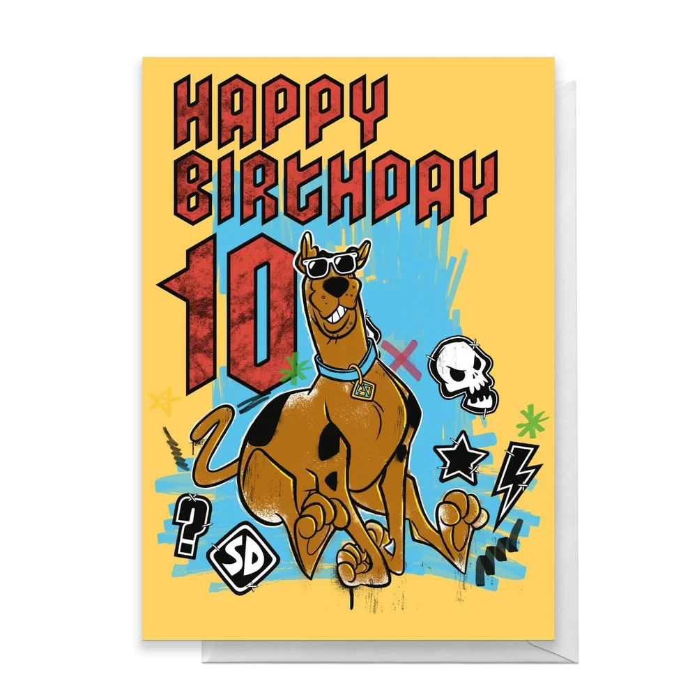 Scooby Doo 10th Birthday Greetings Card - Standard Card Bild 1