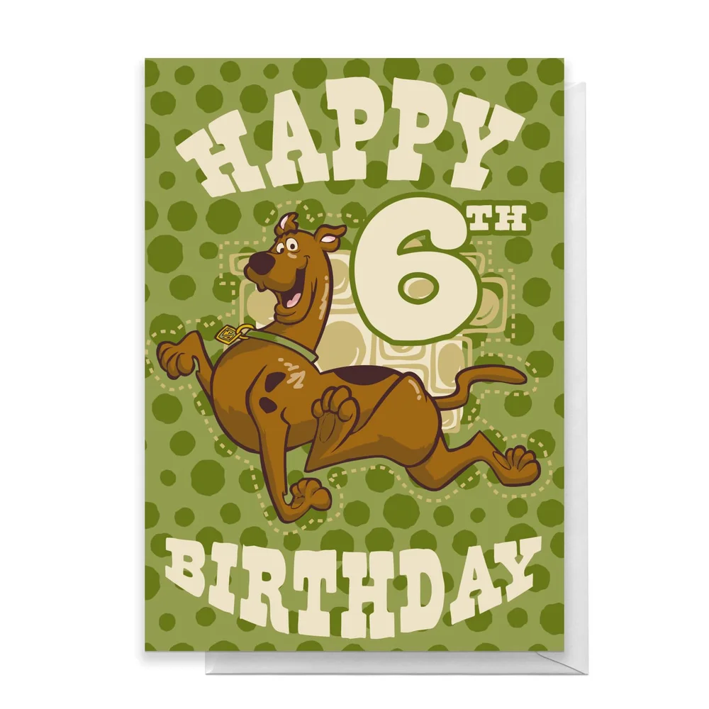 Scooby Doo 6th Birthday Greetings Card - Standard Card Bild 1