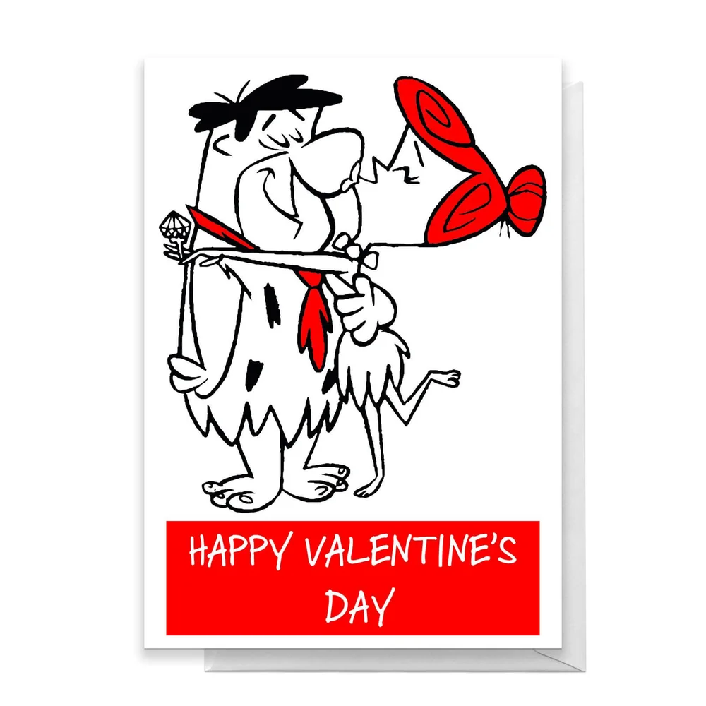 Flintstones Valentines Greetings Card - Large Card Bild 1