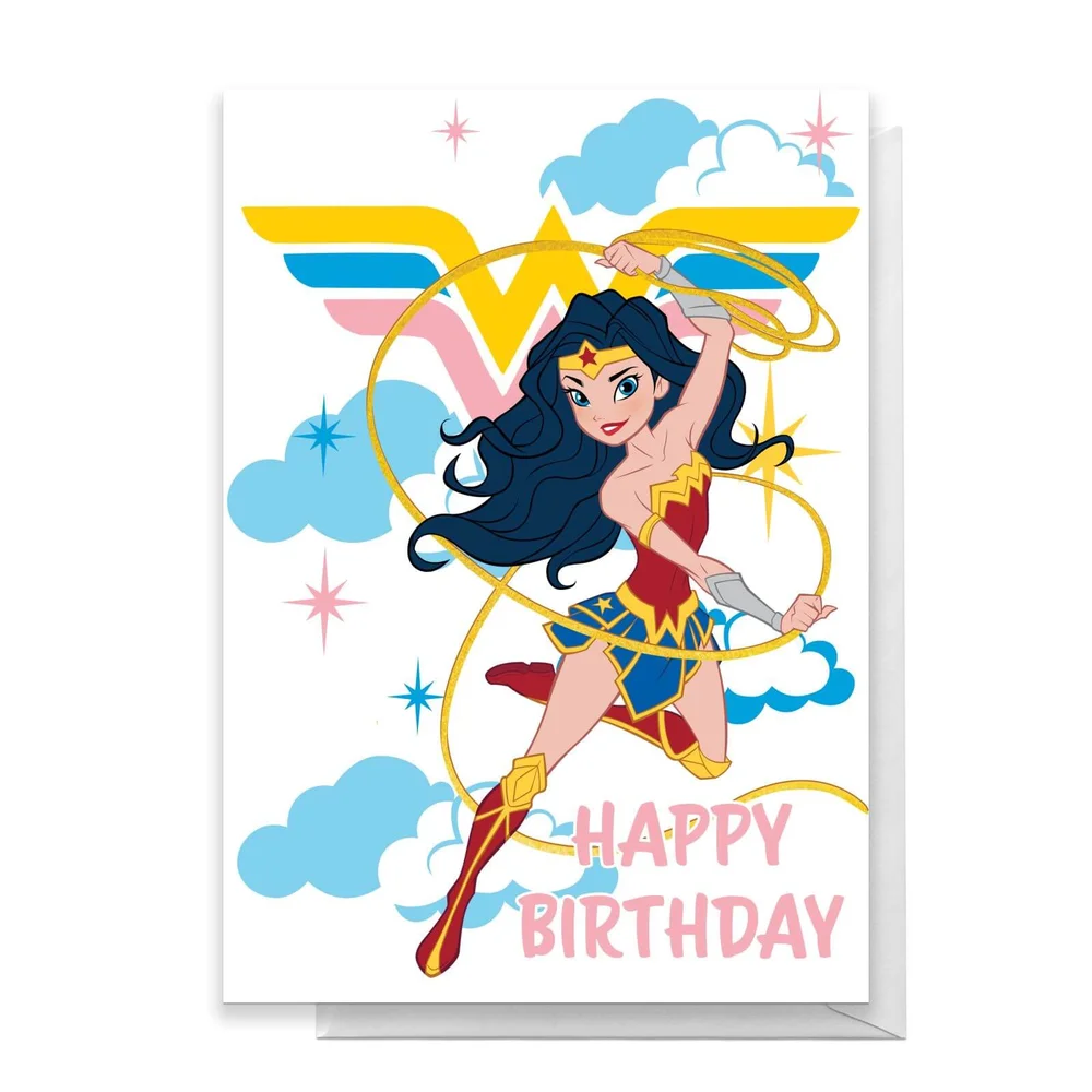 Wonder Woman Happy Birthday Greetings Card - Standard Card Bild 1