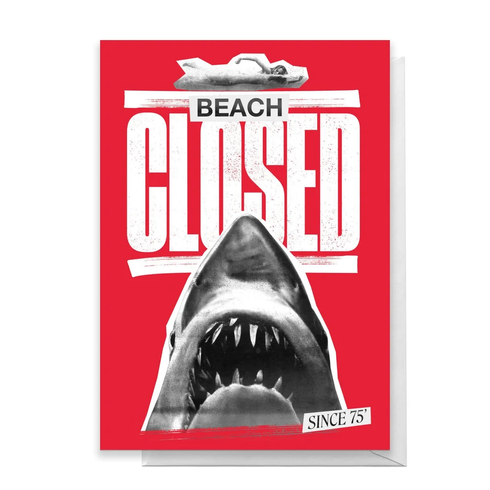 Jaws Beach Closed Greetings Card - Standard Card Bild 1