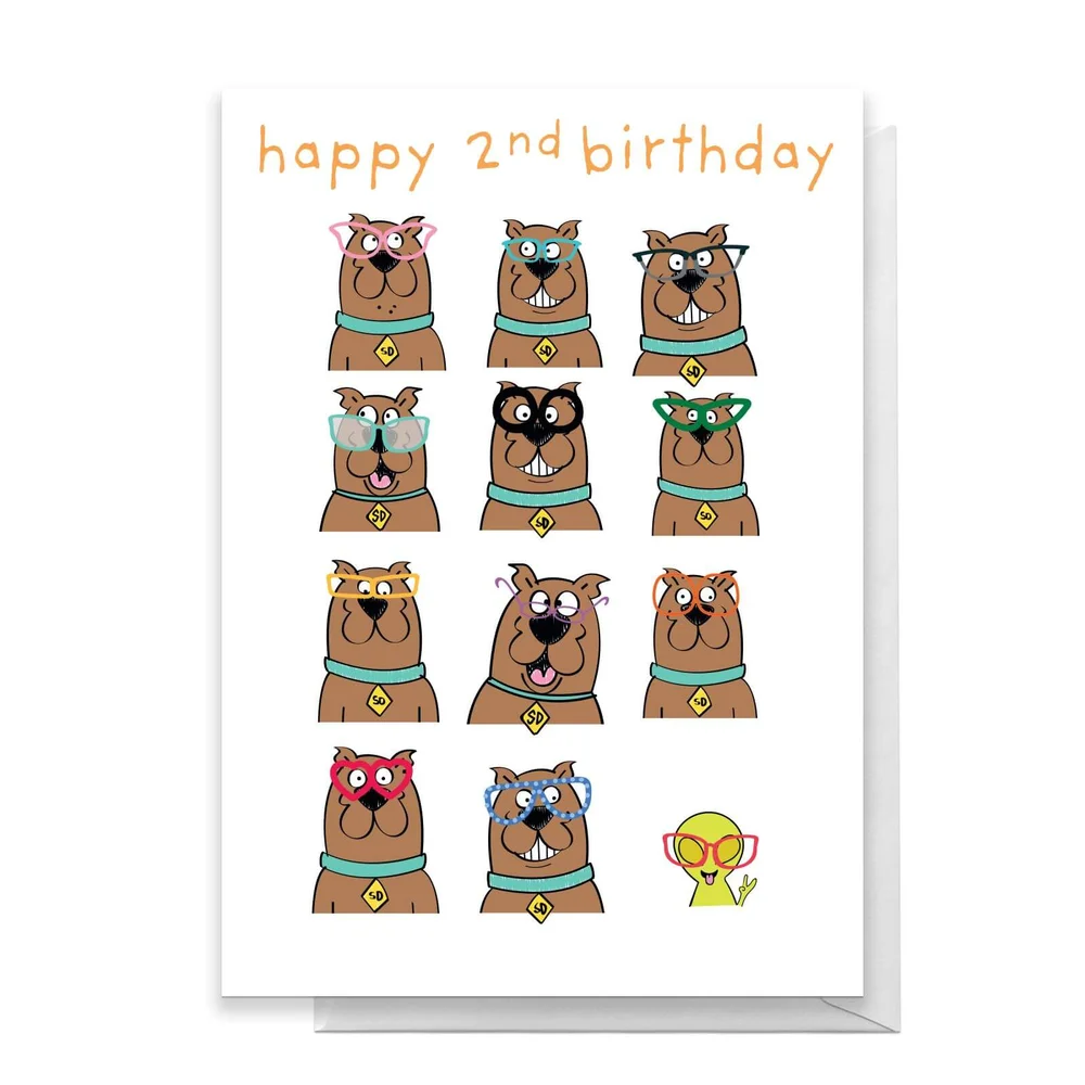 Scooby Doo 2nd Birthday Greetings Card - Standard Card Bild 1