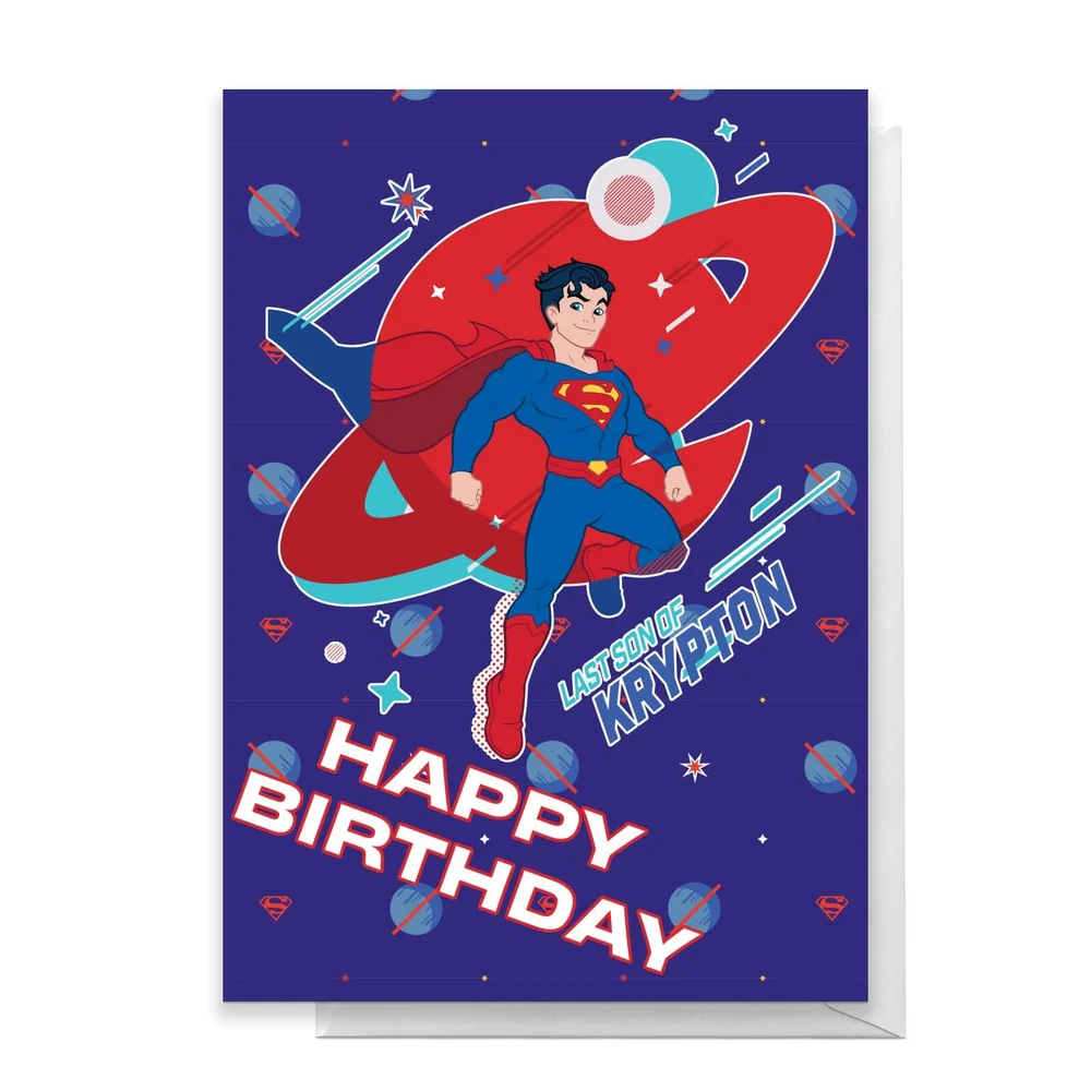 Superman Krypton Happy Birthday Greetings Card - Standard Card Bild 1