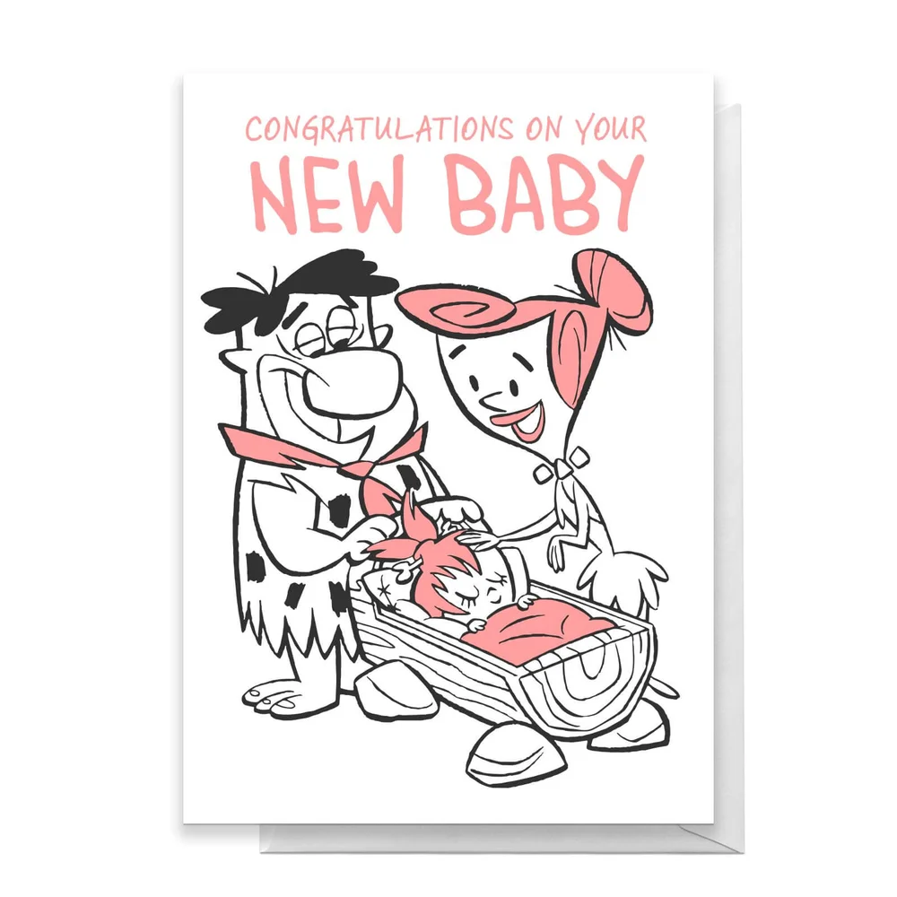 Flintstones New Baby Girl Greetings Card - Standard Card Bild 1