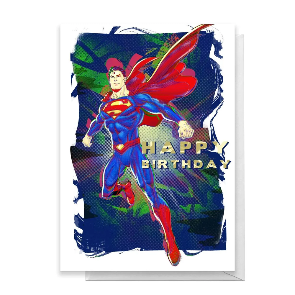 Superman Happy Birthday Greetings Card - Standard Card Bild 1