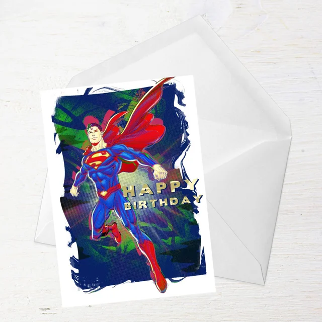 Superman Happy Birthday Greetings Card