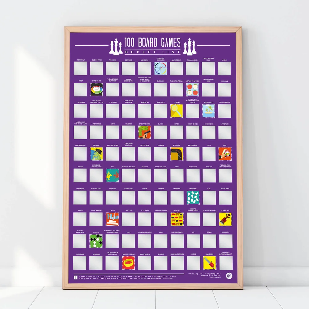 100 Brettspiele Scratch Off Bucket List Poster Bild 1