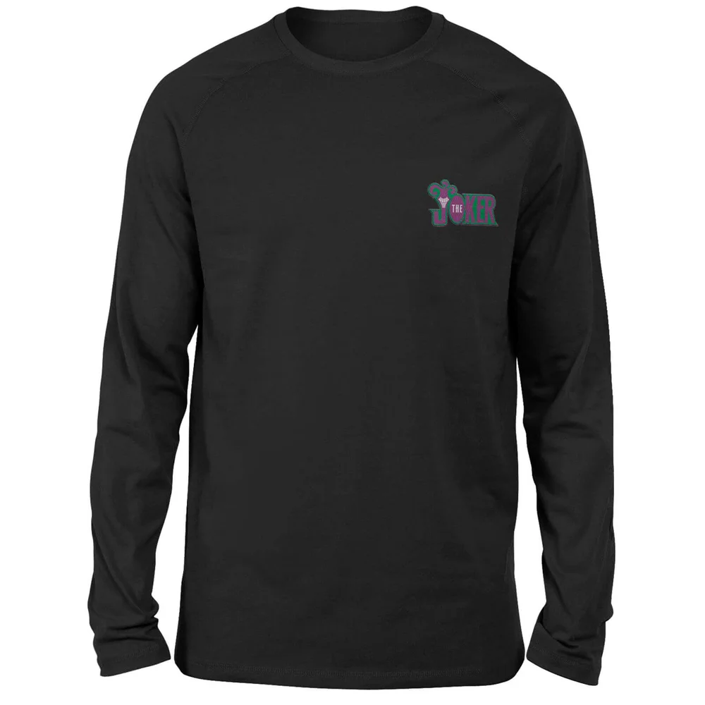 DC Joker Embroidered Unisex Long Sleeved T-Shirt - Black - S Bild 1