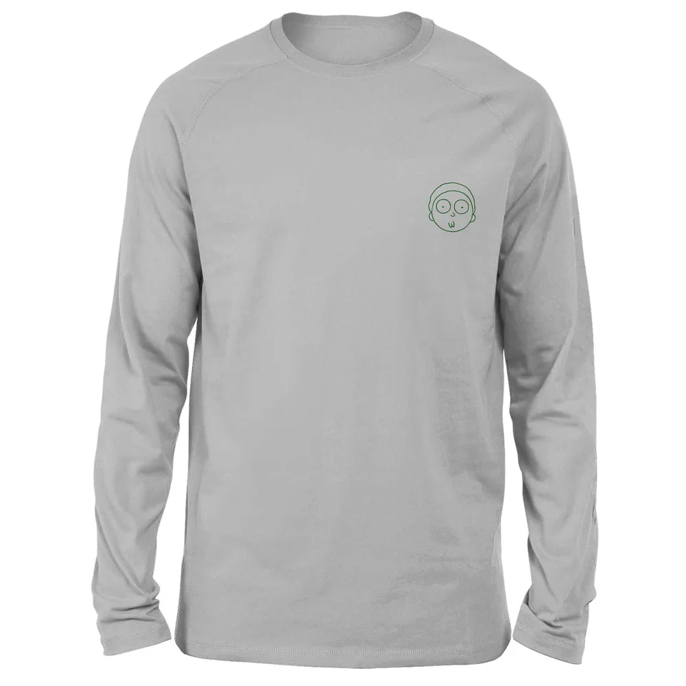 Rick and Morty Morty Embroidered Unisex Long Sleeved T-Shirt - Grey - S Bild 1