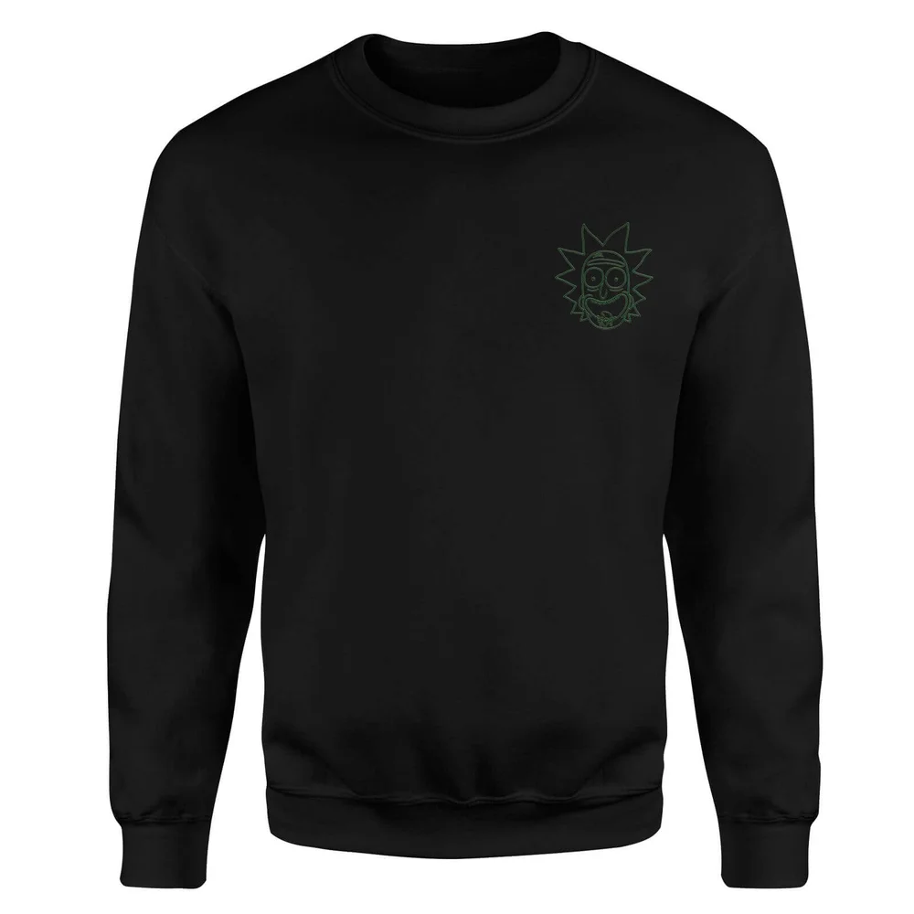 Rick and Morty Rick Embroidered Unisex Sweatshirt - Black - S Bild 1