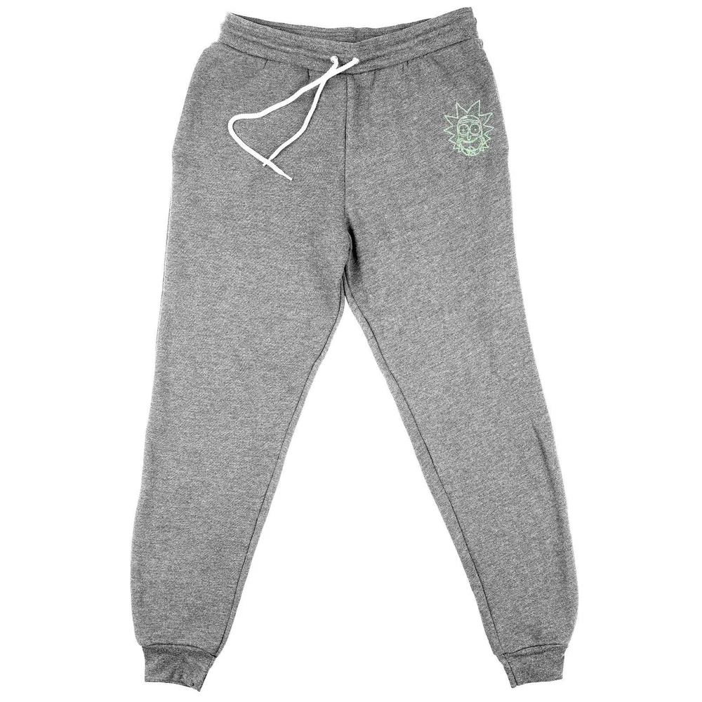 Rick and Morty Rick Embroidered Unisex Joggers - Grey - S Bild 1