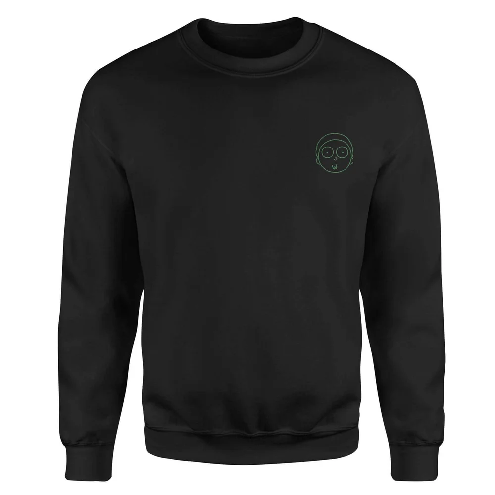 Rick and Morty Morty Embroidered Unisex Sweatshirt - Black - S Bild 1