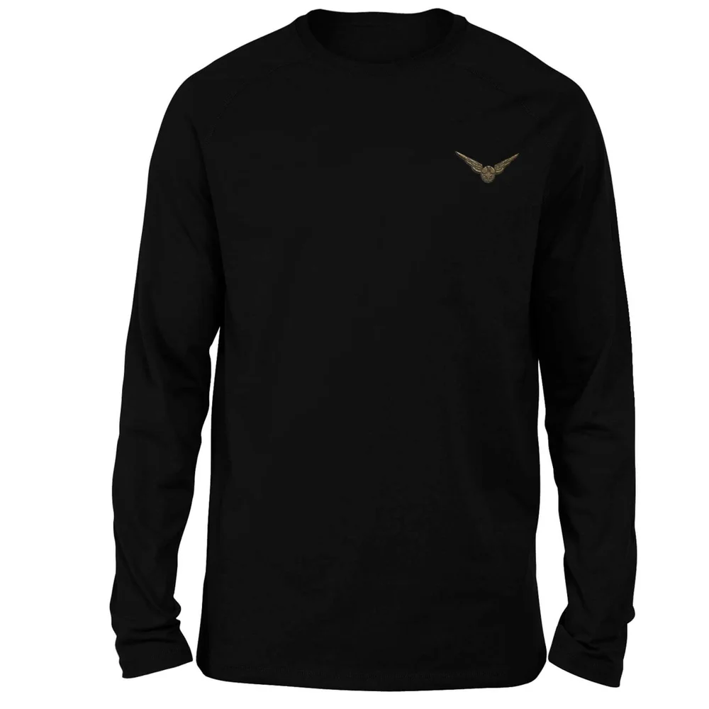 Harry Potter Snitch Embroidered Unisex Long Sleeved T-Shirt - Black - S Bild 1