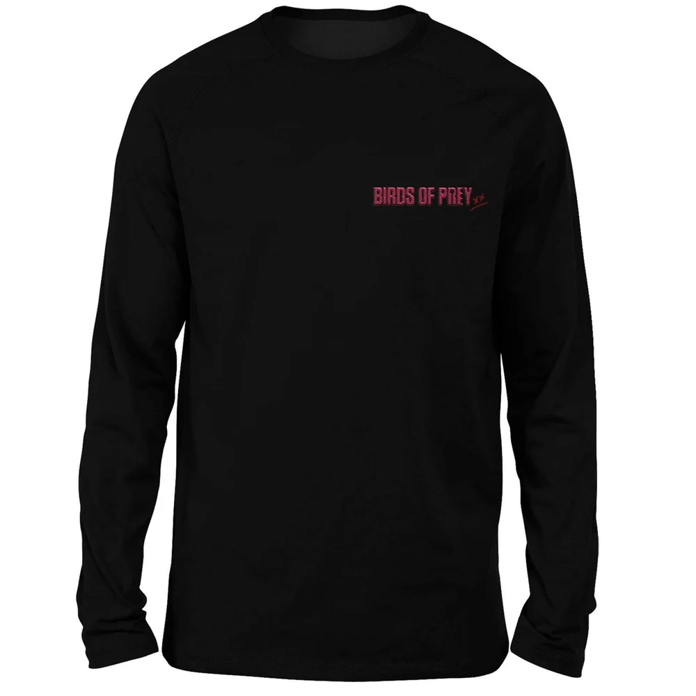 Birds of Prey Logo Embroidered Unisex Long Sleeved T-Shirt - Black - S Bild 1