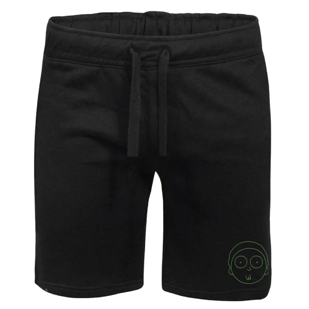 Rick and Morty Morty Embroidered Unisex Jogger Shorts - Black - S Bild 1