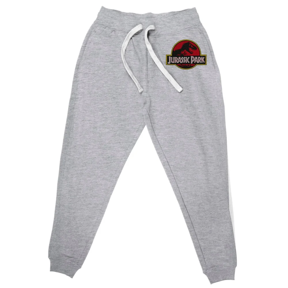 Jurassic Park Embroidered Unisex Joggers - Grey - S Bild 1