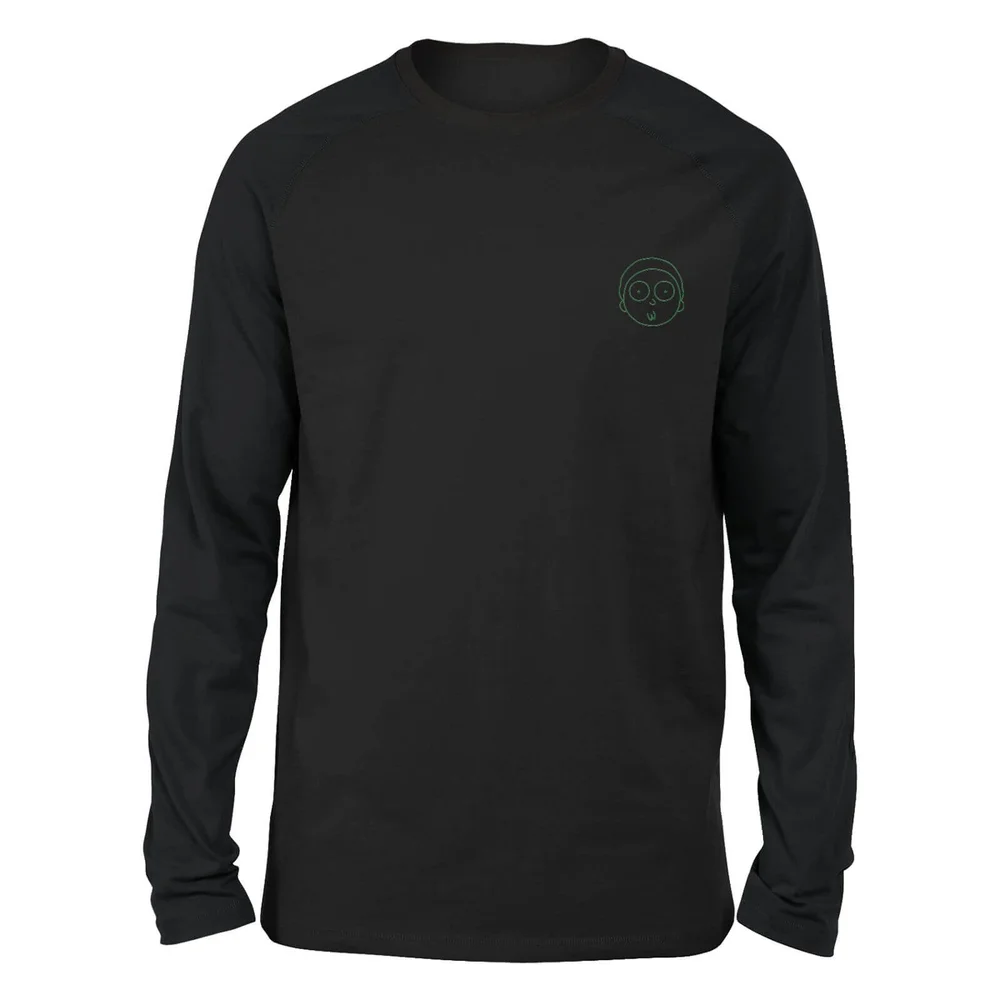 Rick and Morty Morty Embroidered Unisex Long Sleeved T-Shirt - Black - S Bild 1
