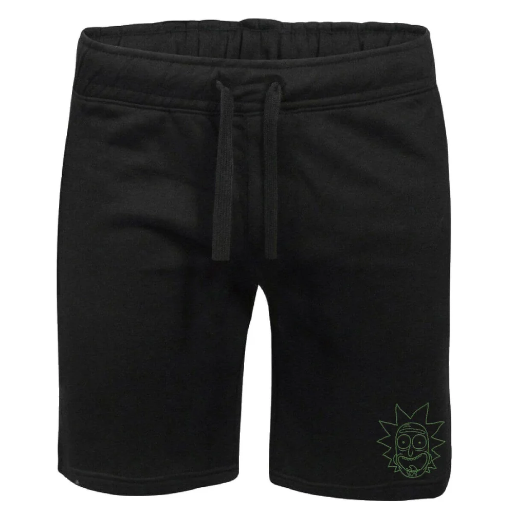 Rick and Morty Rick Embroidered Unisex Jogger Shorts - Black - S Bild 1