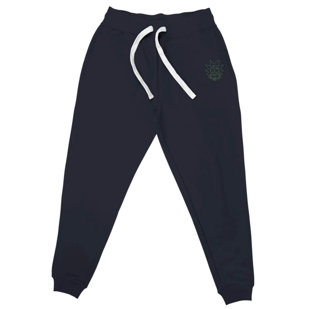 Rick and Morty Rick Embroidered Unisex Joggers - Navy - S Bild 1