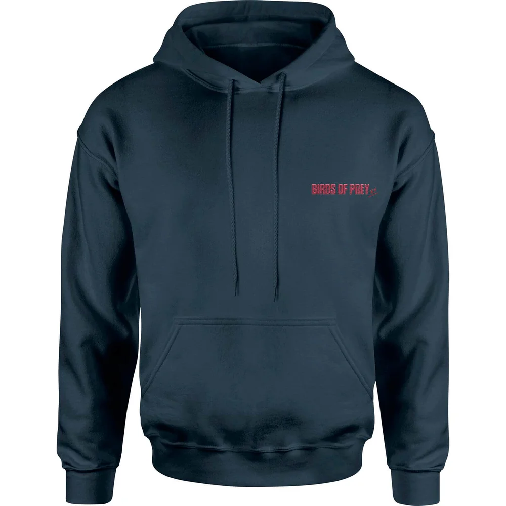 DC Birds of Prey Logo Embroidered Unisex Hoodie - Navy - S Bild 1