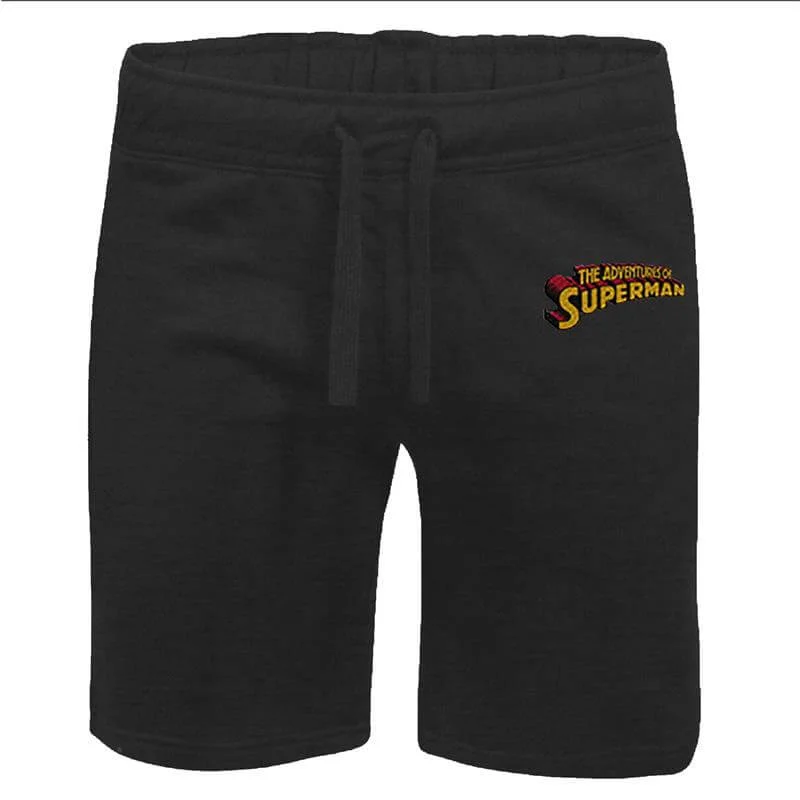 DC Superman Embroidered Unisex Jogger Shorts - Black - S Bild 1